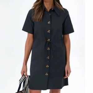 Tuckernuck Navy Drawstring Carson Dress SZ M